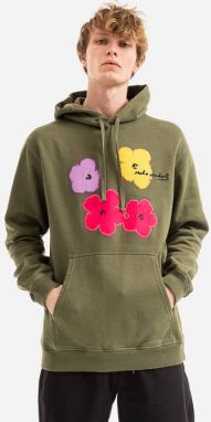 Pánska mikina Maharishi Warhol Flowers s kapucňou Sweat 9640 OLIVE