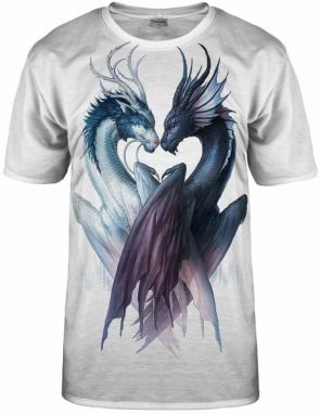 Bittersweet Paris Unisex's Yin And Yang Dragons T-Shirt Tsh Bsp824