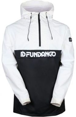 FUNDANGO SALMO LOGO ANORAK Pánska prechodná bunda, čierna, veľkosť