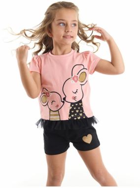 Denokids Cute Mouse Girls T-shirt Shorts Set