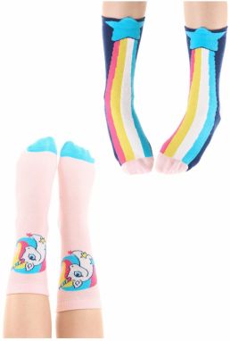 Denokids Rainbow Star Girls 2 Pack Socket Socks Set