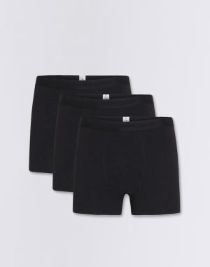 Knowledge Cotton 3-Pack Underwear 1300 Black Jet