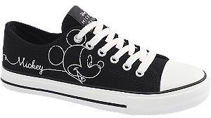Čierne plátenné tenisky Mickey Mouse
