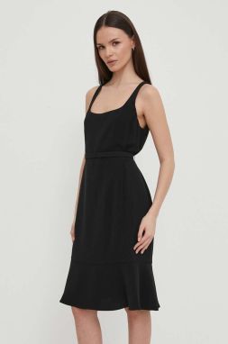 Šaty Lauren Ralph Lauren čierna farba,mini,rovný strih,250933462