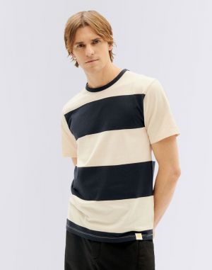 Thinking MU Navy Stripes T-Shirt NAVY