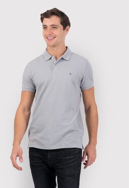 American Eagle Polokošeľa 018-1165-9146 Sivá Slim Fit