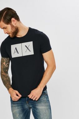 Bavlnené tričko Armani Exchange tmavomodrá farba, s potlačou, 8NZTCK Z8H4Z NOS