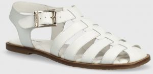 Kožené sandále Barbour Macy dámske, biela farba, LFO0683WH12