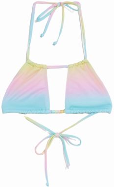 Bershka Bikinový top  svetlomodrá / žltá / ružová