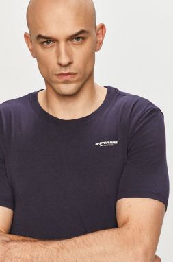 Tričko G-Star Raw pánske, tmavomodrá farba, jednofarebné