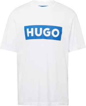 HUGO Blue Tričko 'Nico'  modrá / biela