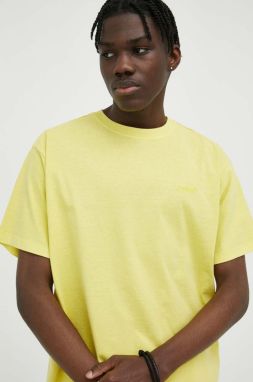 Bavlnené tričko Levi's žltá farba, jednofarebné