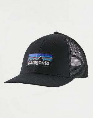 Patagonia P-6 Logo LoPro Trucker Hat Black