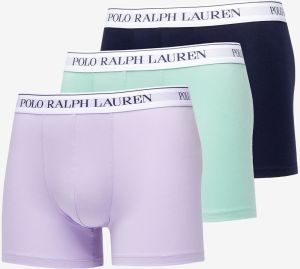 Ralph Lauren Stretch Cotton Boxer Brief 3-Pack Seam Foam/ Dark Navy/ Lavender