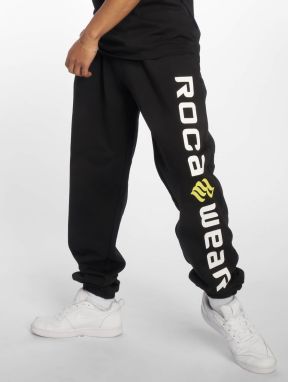 ROCAWEAR Nohavice  žltá / čierna / biela