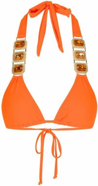 Moda Minx Bikinový top 'Boujee'  zlatá / oranžová / priehľadná