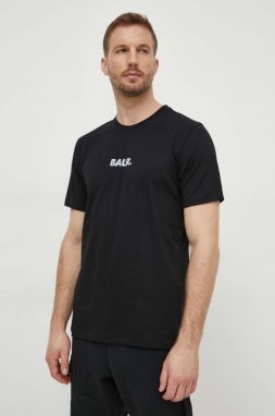 Bavlnené tričko BALR. BALR. Glitch pánske, čierna farba, s potlačou, B1112 1243