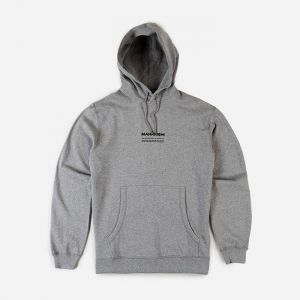 Maharishi Miltype Embroidered Hooded Sweat 7010 GREY MARL