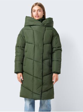 Khaki Ladies Quilted Coat Noisy May New Tally - Women